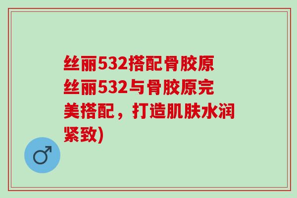 丝丽532搭配骨胶原丝丽532与骨胶原完美搭配，打造肌肤水润紧致)