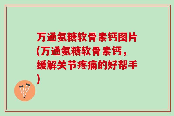 万通氨糖软骨素钙图片(万通氨糖软骨素钙，缓解关节的好帮手)