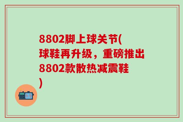 8802脚上球关节(球鞋再升级，重磅推出8802款散热减震鞋)