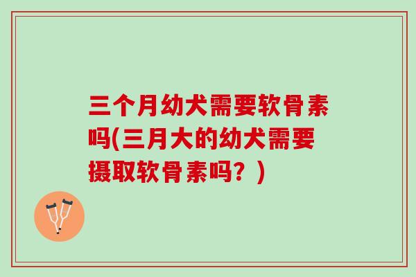 三个月幼犬需要软骨素吗(三月大的幼犬需要摄取软骨素吗？)