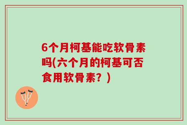 6个月柯基能吃软骨素吗(六个月的柯基可否食用软骨素？)