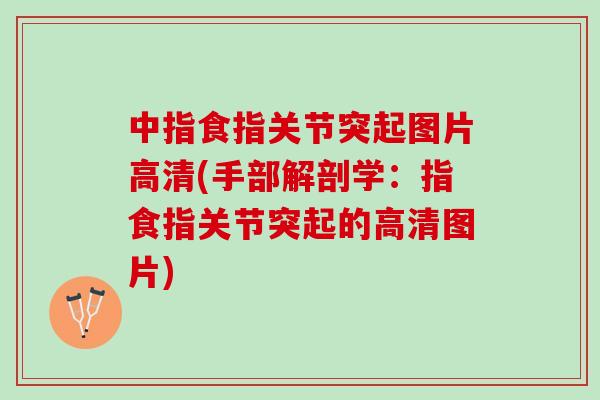 中指食指关节突起图片高清(手部解剖学：指食指关节突起的高清图片)