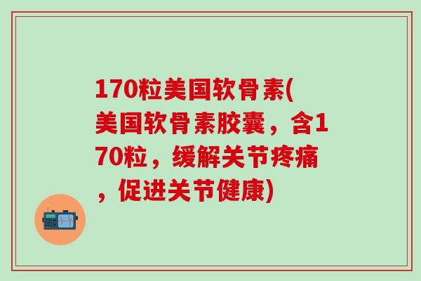 170粒美国软骨素(美国软骨素胶囊，含170粒，缓解关节疼痛，促进关节健康)