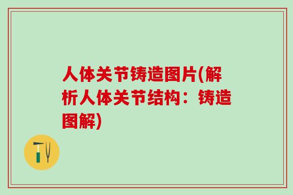 人体关节铸造图片(解析人体关节结构：铸造图解)