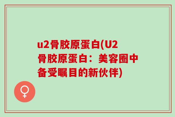 u2骨胶原蛋白(U2骨胶原蛋白：美容圈中备受瞩目的新伙伴)