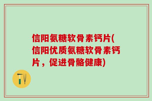 信阳氨糖软骨素钙片(信阳优质氨糖软骨素钙片，促进骨骼健康)