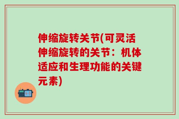 伸缩旋转关节(可灵活伸缩旋转的关节：机体适应和生理功能的关键元素)