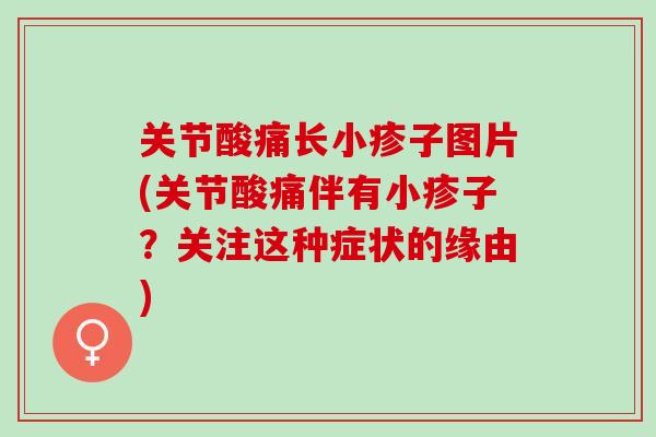 关节酸痛长小疹子图片(关节酸痛伴有小疹子？关注这种症状的缘由)
