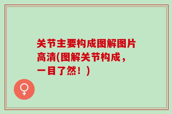关节主要构成图解图片高清(图解关节构成，一目了然！)