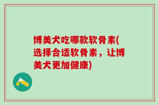 博美犬吃哪款软骨素(选择合适软骨素，让博美犬更加健康)