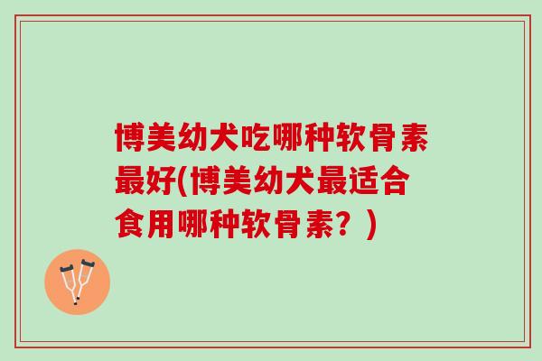 博美幼犬吃哪种软骨素最好(博美幼犬最适合食用哪种软骨素？)