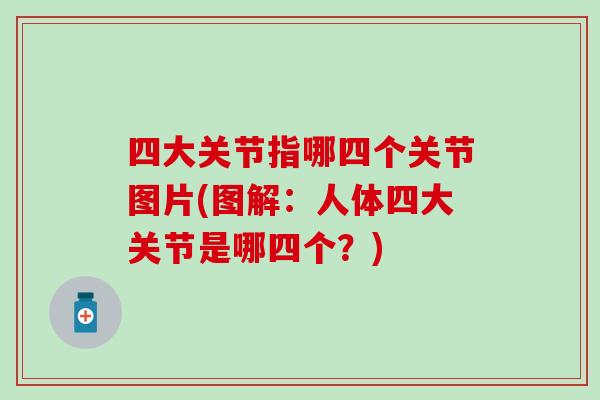 四大关节指哪四个关节图片(图解：人体四大关节是哪四个？)