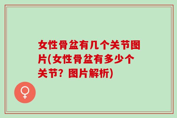 女性骨盆有几个关节图片(女性骨盆有多少个关节？图片解析)
