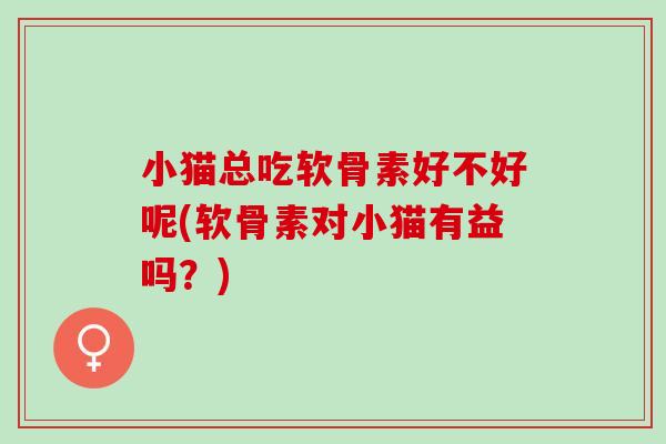 小猫总吃软骨素好不好呢(软骨素对小猫有益吗？)