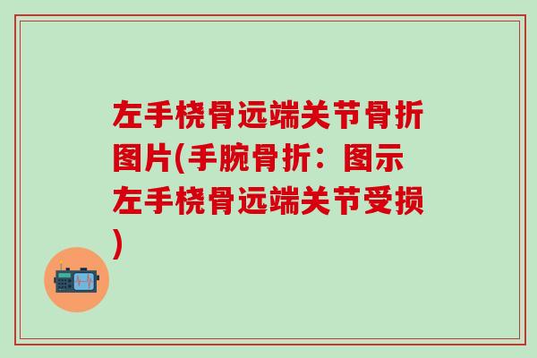 左手桡骨远端关节骨折图片(手腕骨折：图示左手桡骨远端关节受损)
