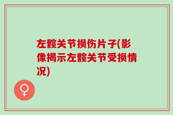 左髋关节损伤片子(影像揭示左髋关节受损情况)