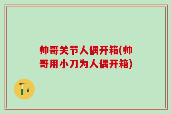 帅哥关节人偶开箱(帅哥用小刀为人偶开箱)