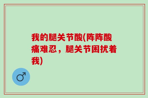 我的腿关节酸(阵阵酸痛难忍，腿关节困扰着我)