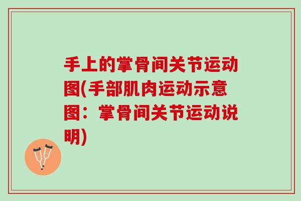 手上的掌骨间关节运动图(手部肌肉运动示意图：掌骨间关节运动说明)