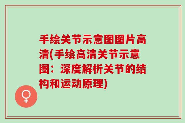 手绘关节示意图图片高清(手绘高清关节示意图:深度解析关节的结构和运动原理) 手绘关节示意图图片高清(手绘高清关节示意图:深度解析关节的结构和运动原理)