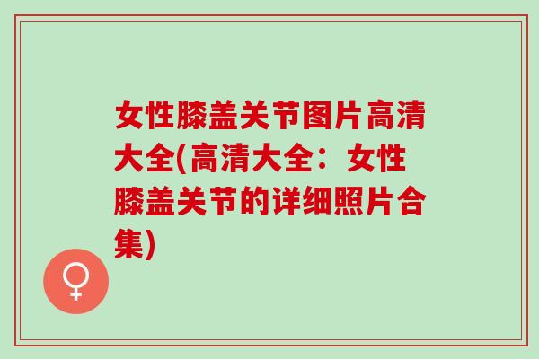 女性膝盖关节图片高清大全(高清大全：女性膝盖关节的详细照片合集)