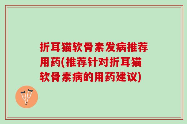 折耳猫软骨素发病推荐用药(推荐针对折耳猫软骨素病的用药建议)