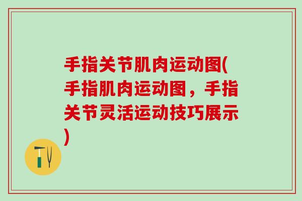 手指关节肌肉运动图(手指肌肉运动图，手指关节灵活运动技巧展示)