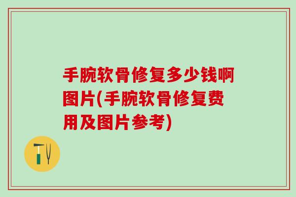 手腕软骨修复多少钱啊图片(手腕软骨修复费用及图片参考)