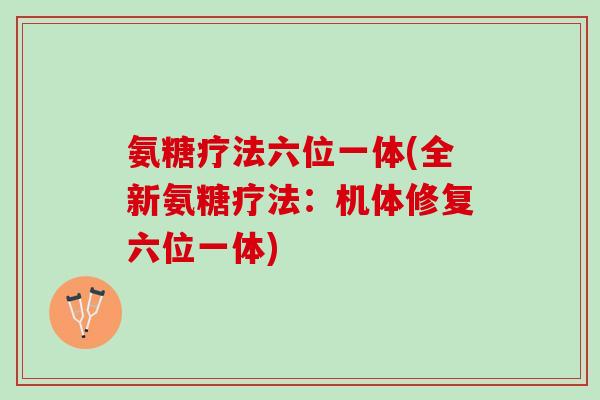氨糖疗法六位一体(全新氨糖疗法:机体修复六位一体) 氨糖疗法六位一体(全新氨糖疗法:机体修复六位一体)