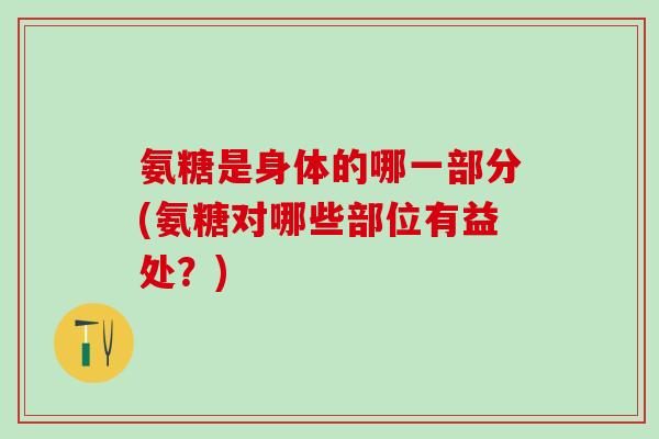 氨糖是身体的哪一部分(氨糖对哪些部位有益处？)