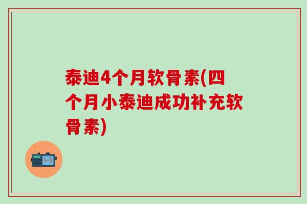 泰迪4个月软骨素(四个月小泰迪成功补充软骨素)