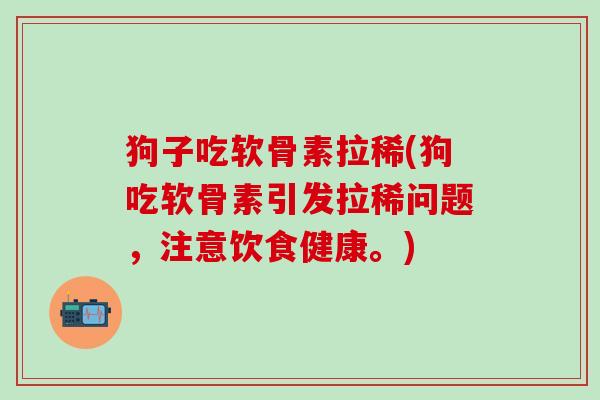 狗子吃软骨素拉稀(狗吃软骨素引发拉稀问题，注意饮食健康。)