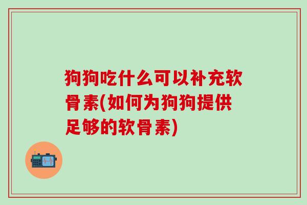 狗狗吃什么可以补充软骨素(如何为狗狗提供足够的软骨素)