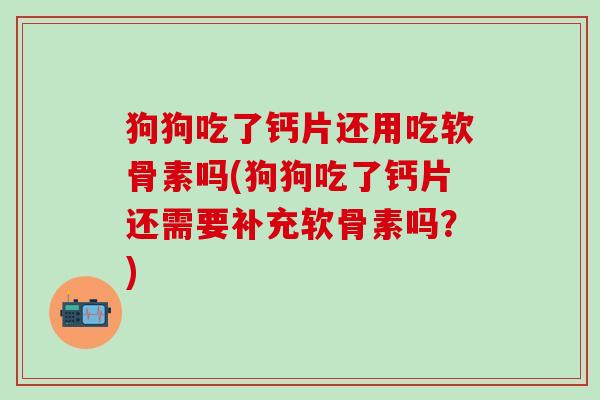 狗狗吃了钙片还用吃软骨素吗(狗狗吃了钙片还需要补充软骨素吗？)
