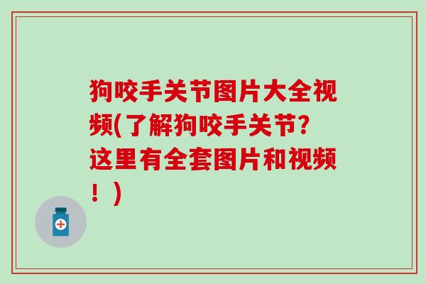 狗咬手关节图片大全视频(了解狗咬手关节？这里有全套图片和视频！)