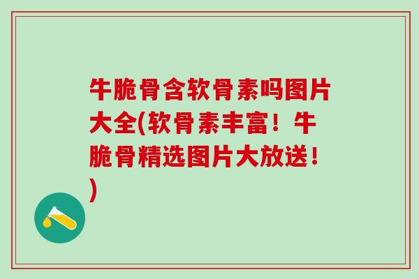 牛脆骨含软骨素吗图片大全(软骨素丰富！牛脆骨精选图片大放送！)