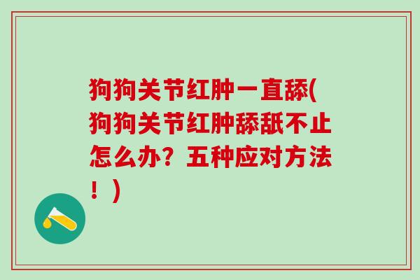 狗狗关节红肿一直舔(狗狗关节红肿舔舐不止怎么办？五种应对方法！)