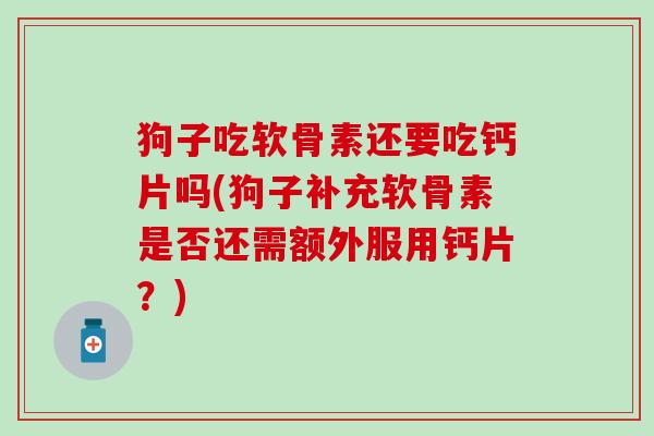 狗子吃软骨素还要吃钙片吗(狗子补充软骨素是否还需额外服用钙片？)