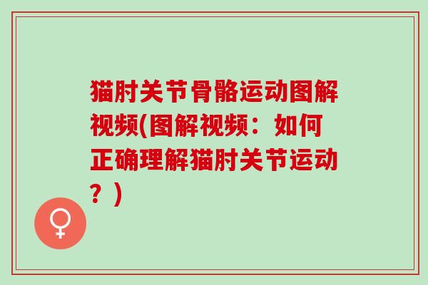 猫肘关节骨骼运动图解视频(图解视频：如何正确理解猫肘关节运动？)