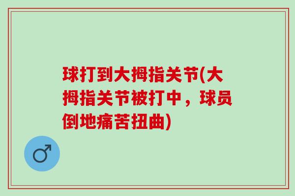 球打到大拇指关节(大拇指关节被打中，球员倒地痛苦扭曲)