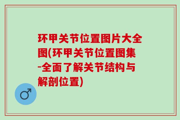 环甲关节位置图片大全图(环甲关节位置图集-全面了解关节结构与解剖位置)