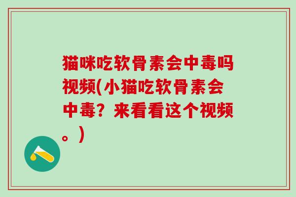 猫咪吃软骨素会中毒吗视频(小猫吃软骨素会中毒？来看看这个视频。)