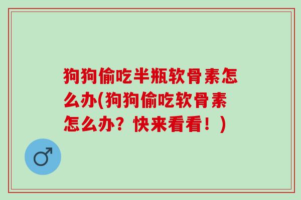 狗狗偷吃半瓶软骨素怎么办(狗狗偷吃软骨素怎么办？快来看看！)