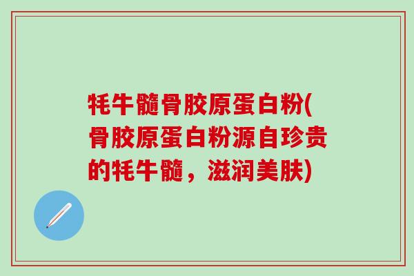 牦牛髓骨胶原蛋白粉(骨胶原蛋白粉源自珍贵的牦牛髓，滋润美肤)