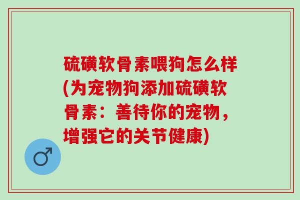 硫磺软骨素喂狗怎么样(为宠物狗添加硫磺软骨素：善待你的宠物，增强它的关节健康)