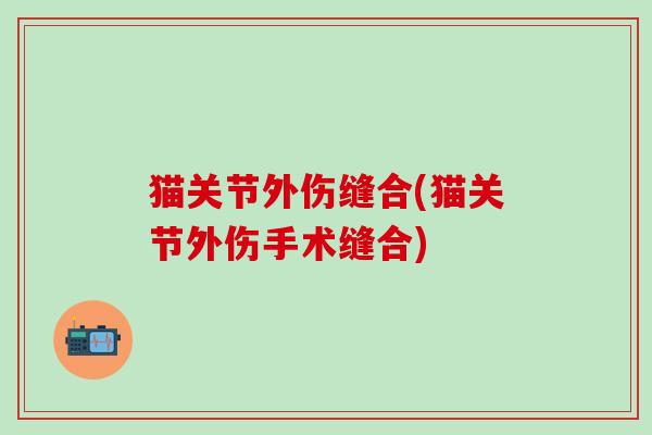 猫关节外伤缝合(猫关节外伤手术缝合)