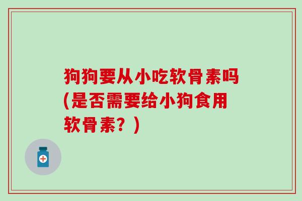 狗狗要从小吃软骨素吗(是否需要给小狗食用软骨素？)