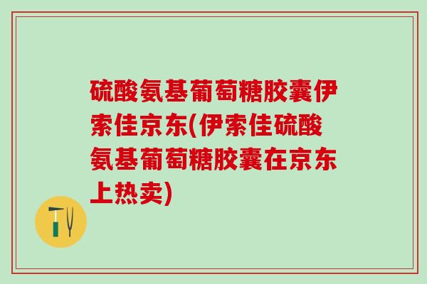 硫酸氨基葡萄糖胶囊伊索佳京东(伊索佳硫酸氨基葡萄糖胶囊在京东上热卖)