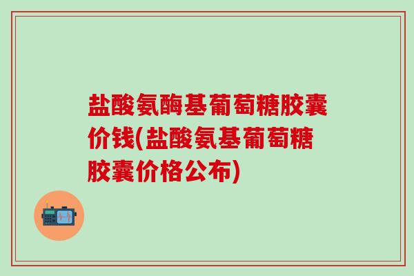 盐酸氨酶基葡萄糖胶囊价钱(盐酸氨基葡萄糖胶囊价格公布)