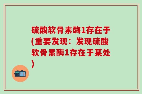 硫酸软骨素酶1存在于(重要发现：发现硫酸软骨素酶1存在于某处)